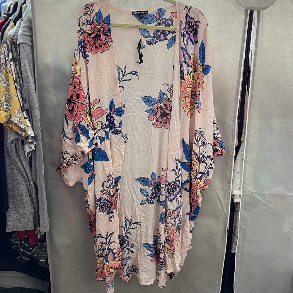 Pink Floral Kimono